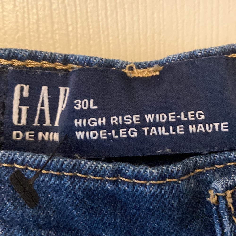 Women’s GAP denim 30L/10 High Rise Wide-Leg preowned jeans. - Picture 3 of 13